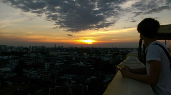 Sunset Watching, Wat Saket